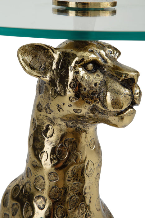 Vallain - Accent Table - Antique Gold Finish