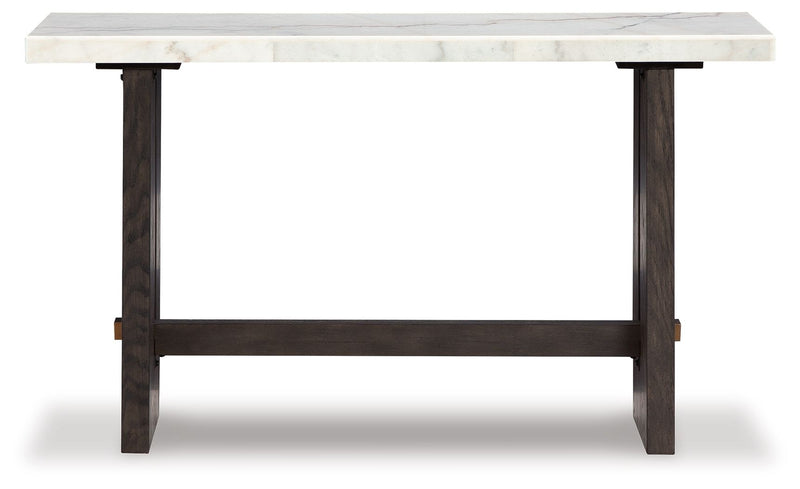 Burkhaus - Sofa Table - White / Dark Brown