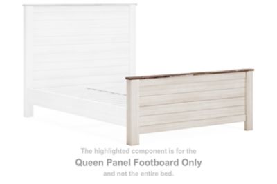Willowton - Queen Panel Footboard - Whitewash