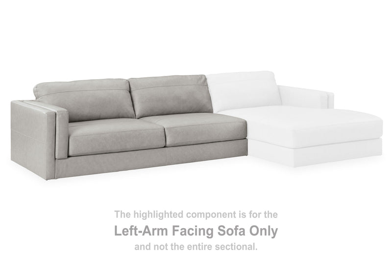 Amiata - Laf Sofa - Leather Match - Glacier
