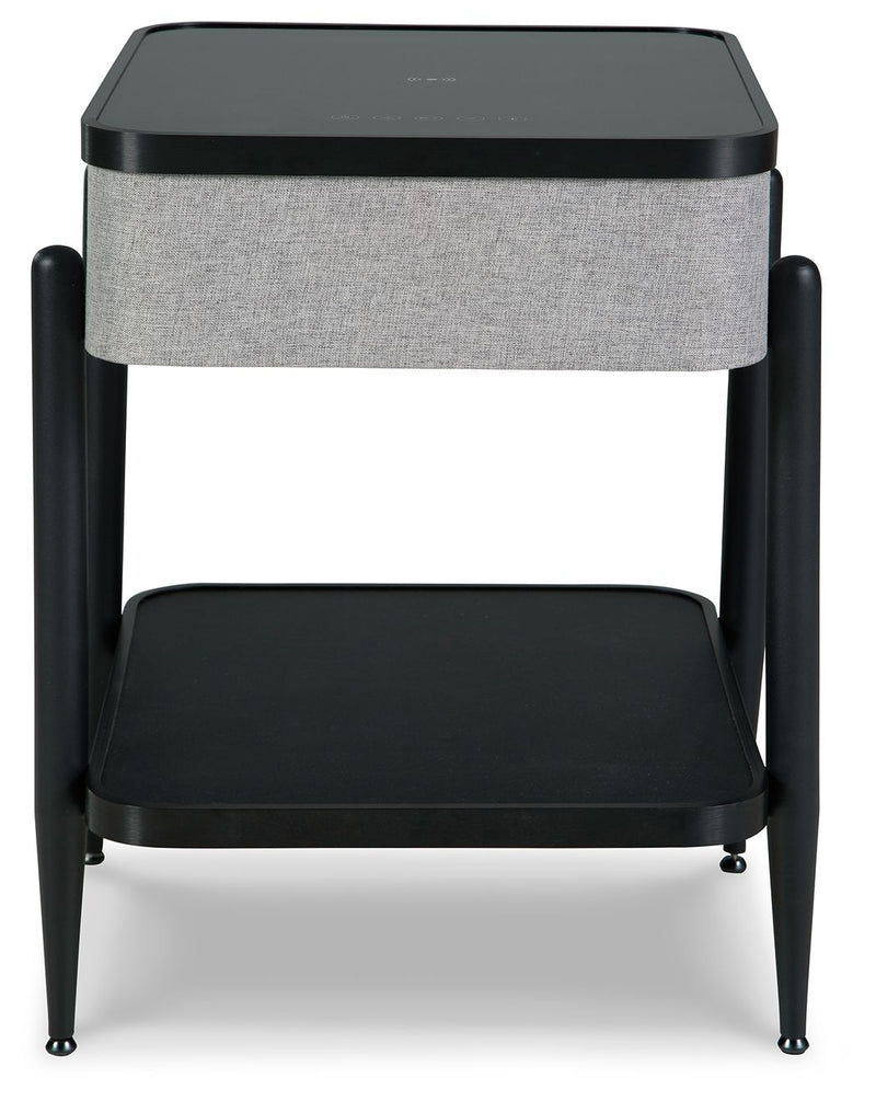 Jorvalee - Accent Table with Speaker - Gray / Black