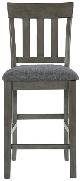 Hallanden - Upholstered Barstool (Set of 2) - Black / Gray