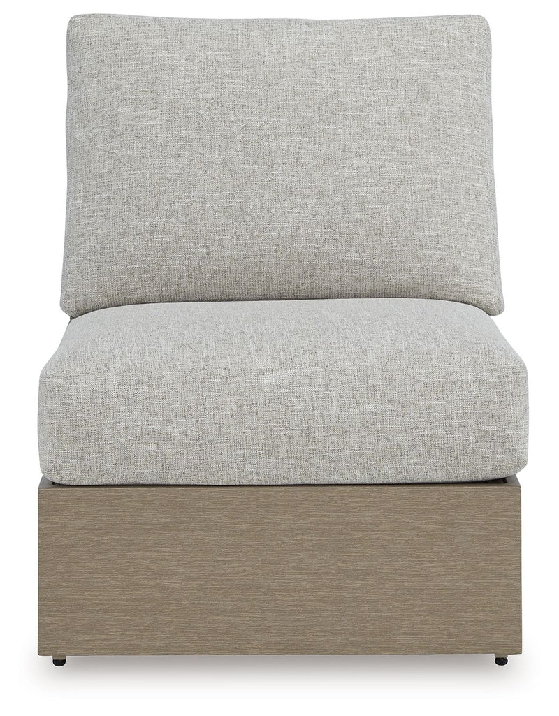Kimpton Isle - Armless Chair With Cushion - Brown / Beige
