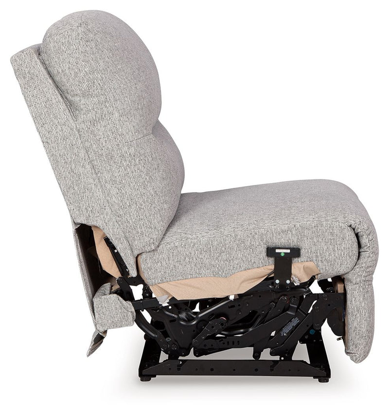 Acklen Place - Power Armless Recliner With Adj Headrest - Pewter