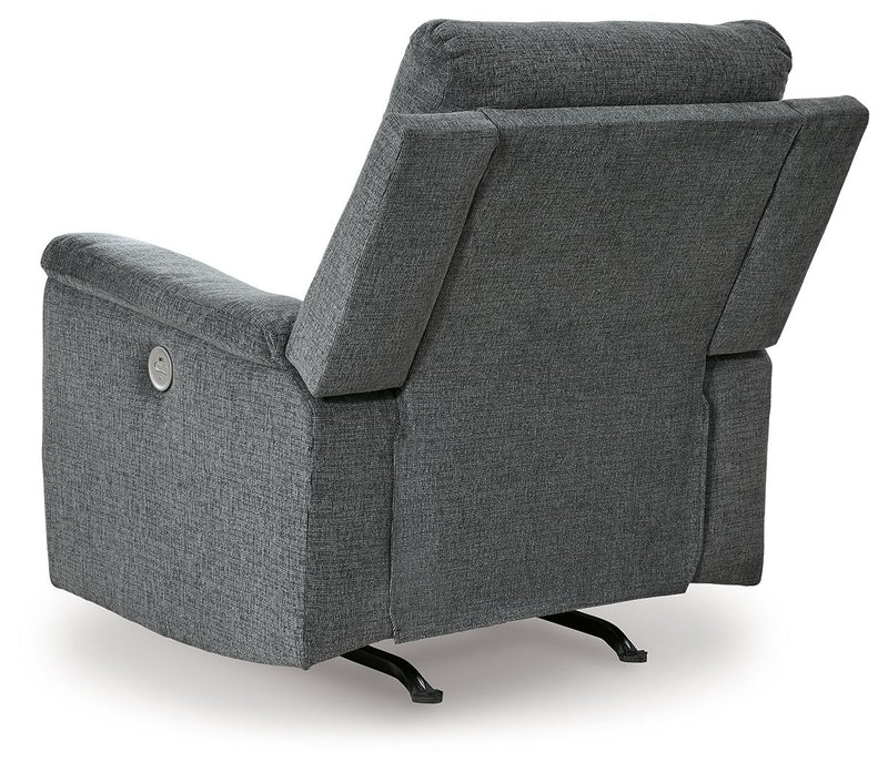 Barnsana - Power Rocker Recliner - Fabric - Gravel