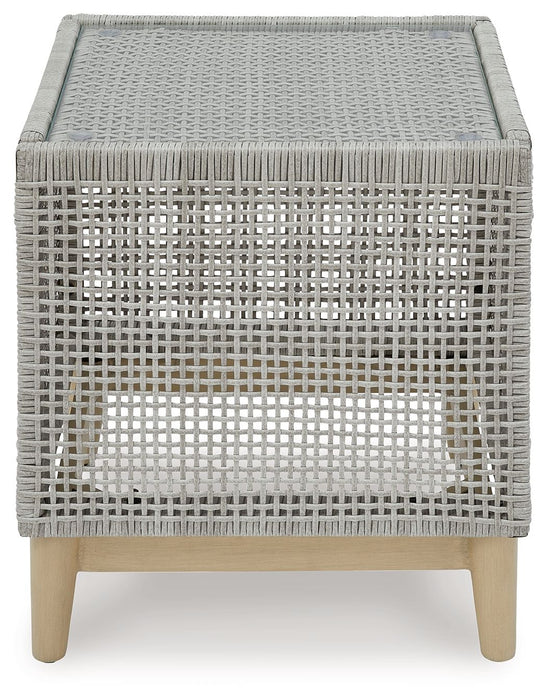 Seton Creek - Square End Table - Gray