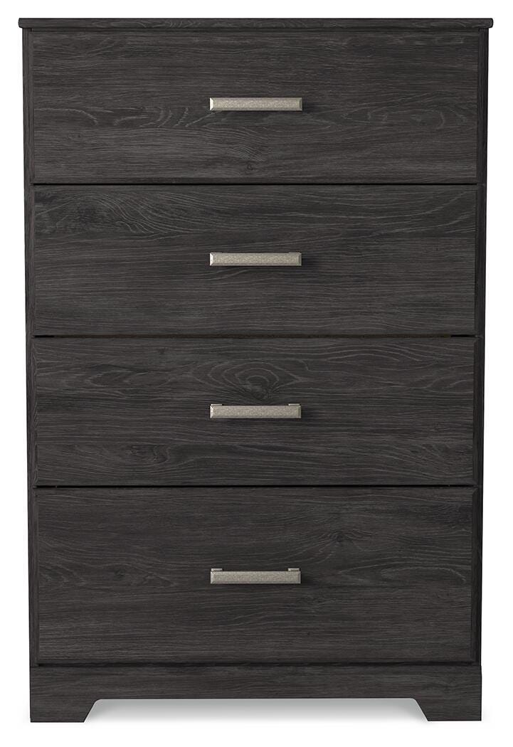 Belachime - Four Drawer Chest - Charcoal - Wood