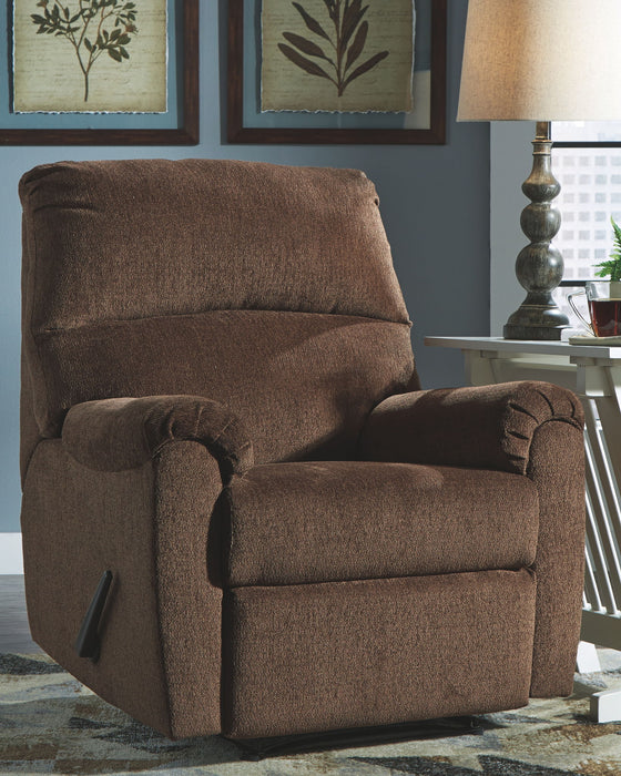 Nerviano - Zero Wall Recliner - Fabric - Chocolate
