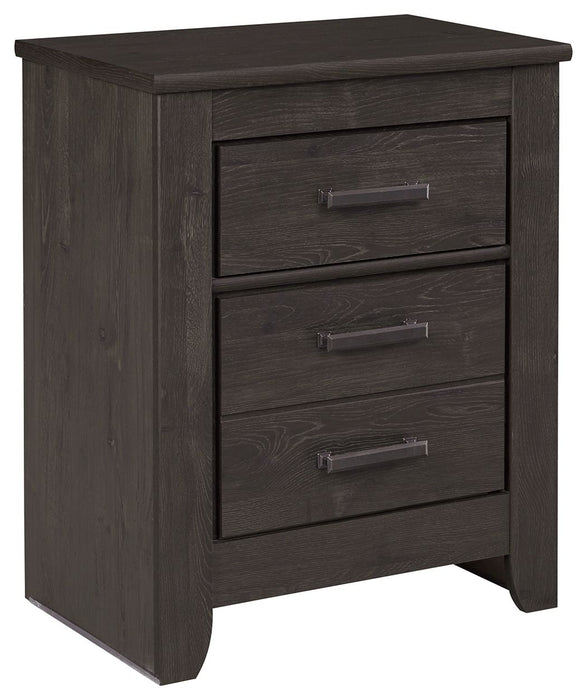 Brinxton - Two Drawer Night Stand - Charcoal