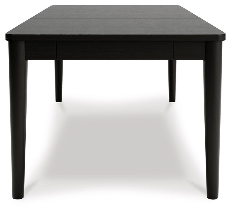Portdown - Rectangular Dining Room Extension Table - Black