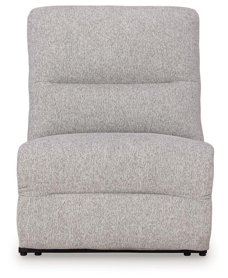 Acklen Place - Power Armless Recliner With Adj Headrest - Pewter