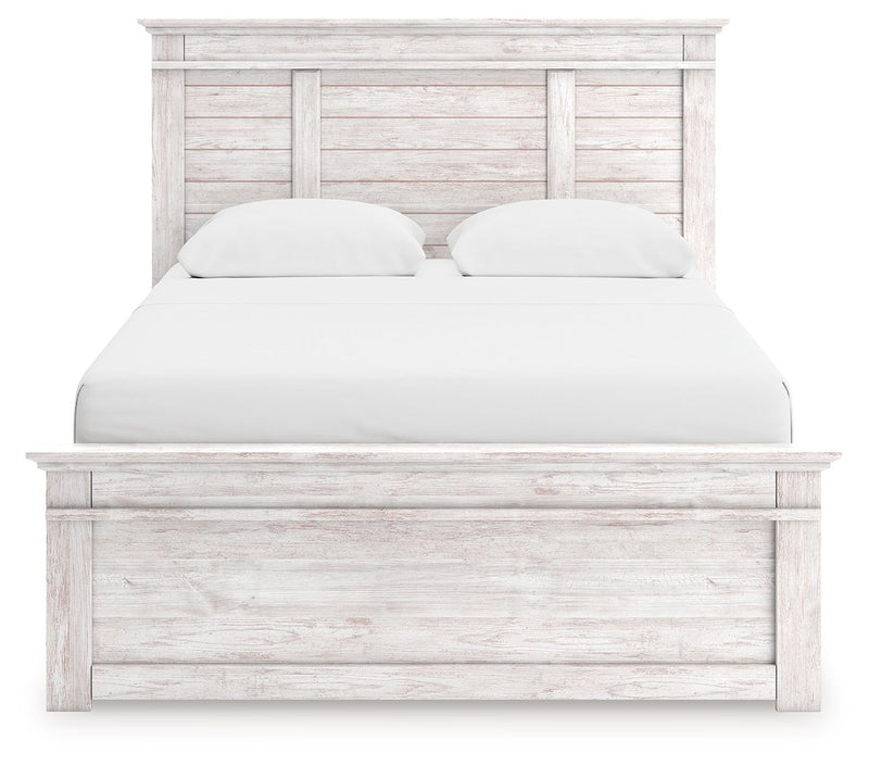 Makidern - Panel Storage Bed With Under Bed Storage Unit