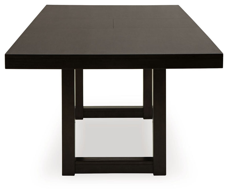 Neymorton - Rectangular Dining Room Butterfly Extension Table - Dark Grayish Brown