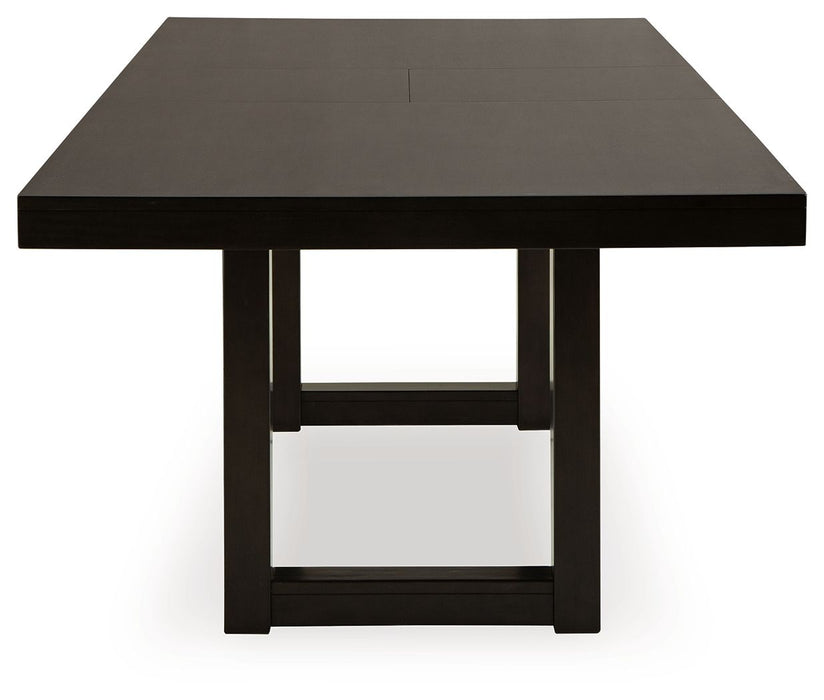 Neymorton - Rectangular Dining Room Butterfly Extension Table - Dark Grayish Brown