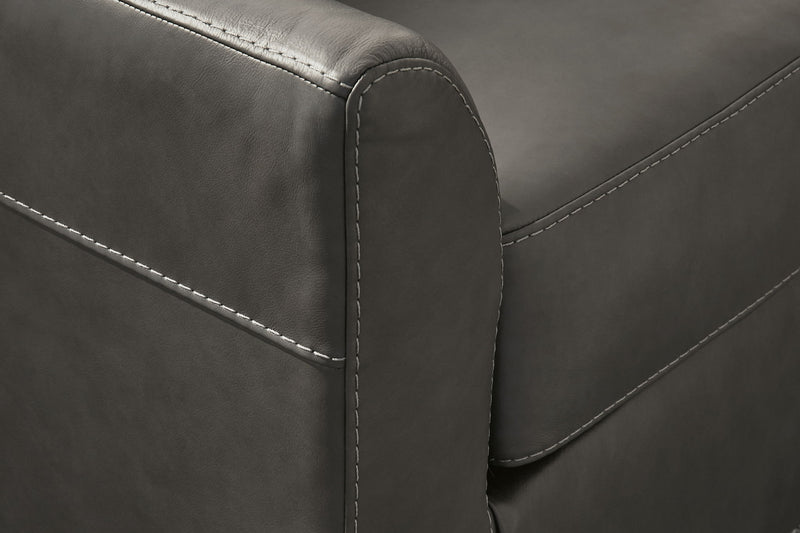 Valderno - 2-Piece Sectional With Raf Corner Chaise - Leather Match - Fog