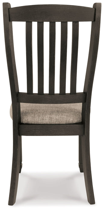 Tyler Creek - Dining UPH Side Chair (Set of 2) - Slatback - Black / Grayish Brown