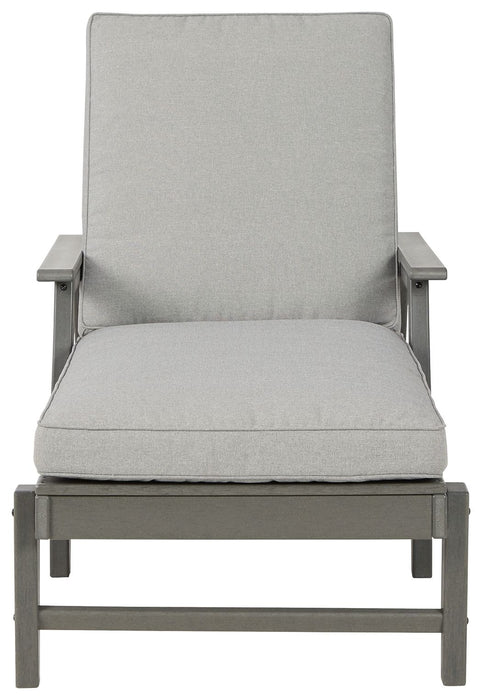 Visola - Chaise Lounge with Cushion - Gray