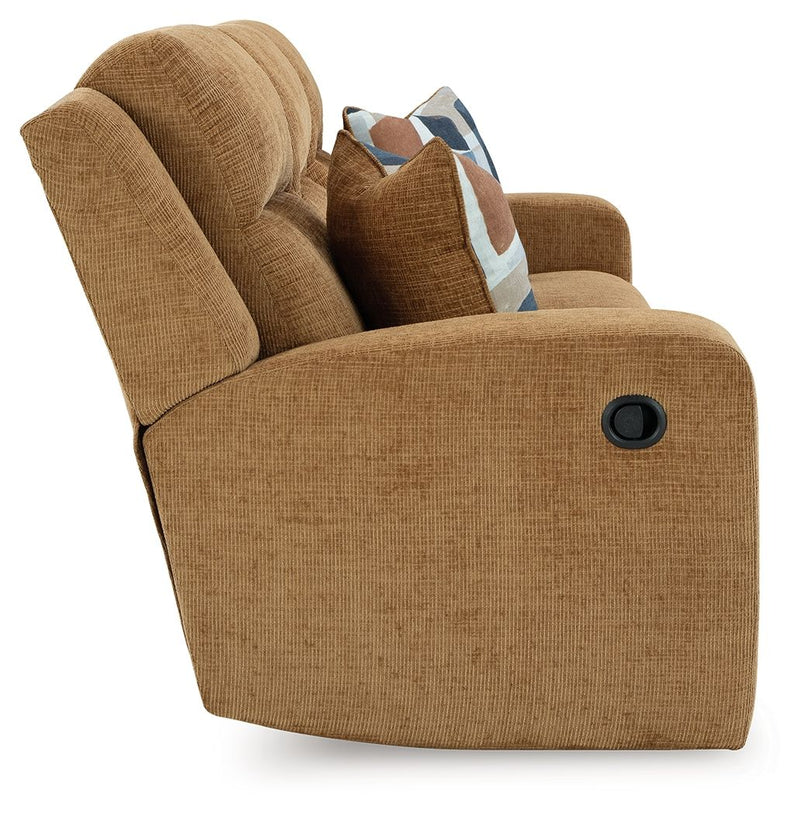 Kanlow - Reclining Sofa - Fabric - Honey