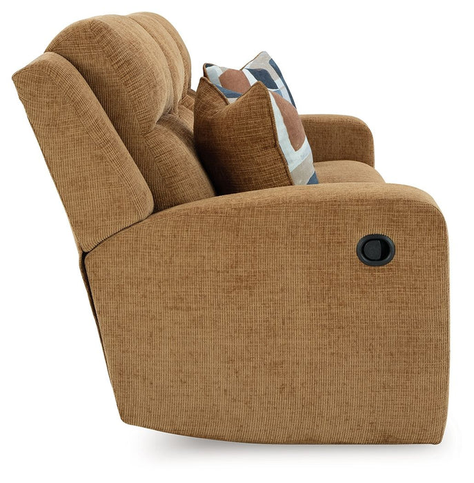 Kanlow - Reclining Sofa - Fabric - Honey
