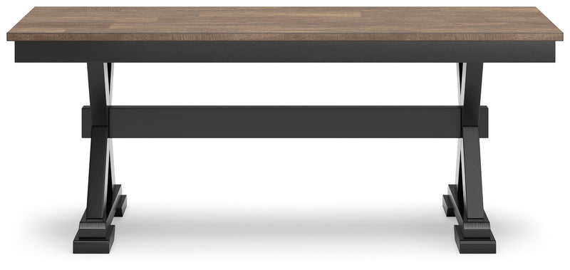 Wildenauer - Large Dining Room Bench - Brown / Black
