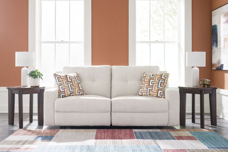Danum - 2 Seat Reclining Sofa - Fabric - Stone