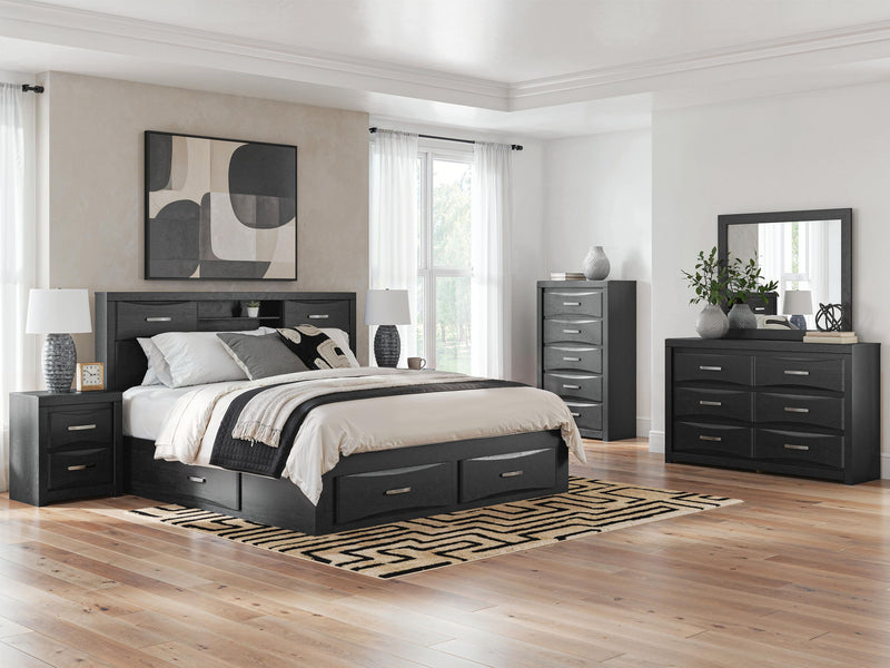 Stabotta - Five Drawer Chest - Black