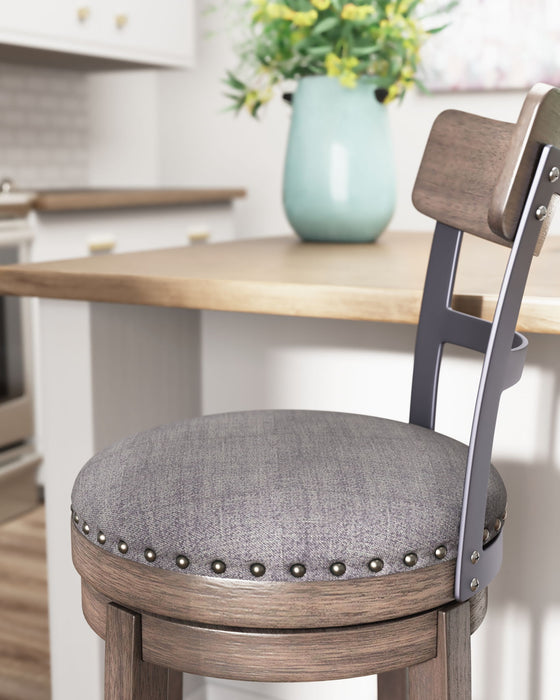 Caitbrook - UPH Swivel Barstool  - Gray