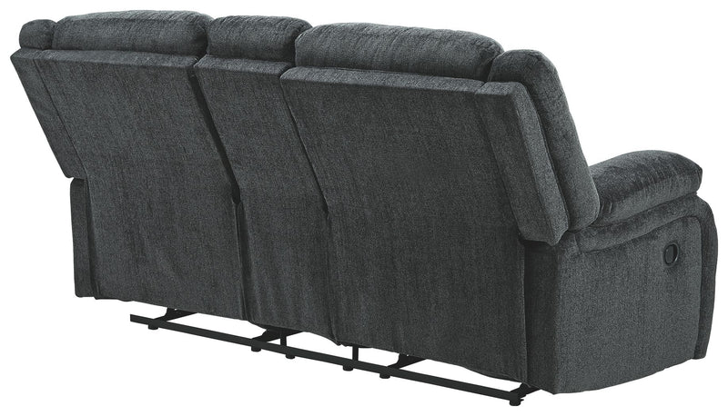 Draycoll - Dbl Reclining Loveseat W/Console - Fabric - Slate