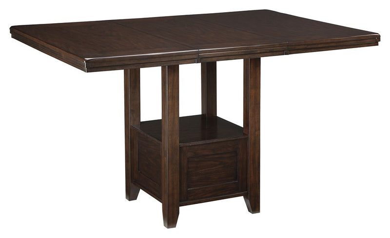 Haddigan - Rectangular Dining Room Counter Extension Table - Dark Brown