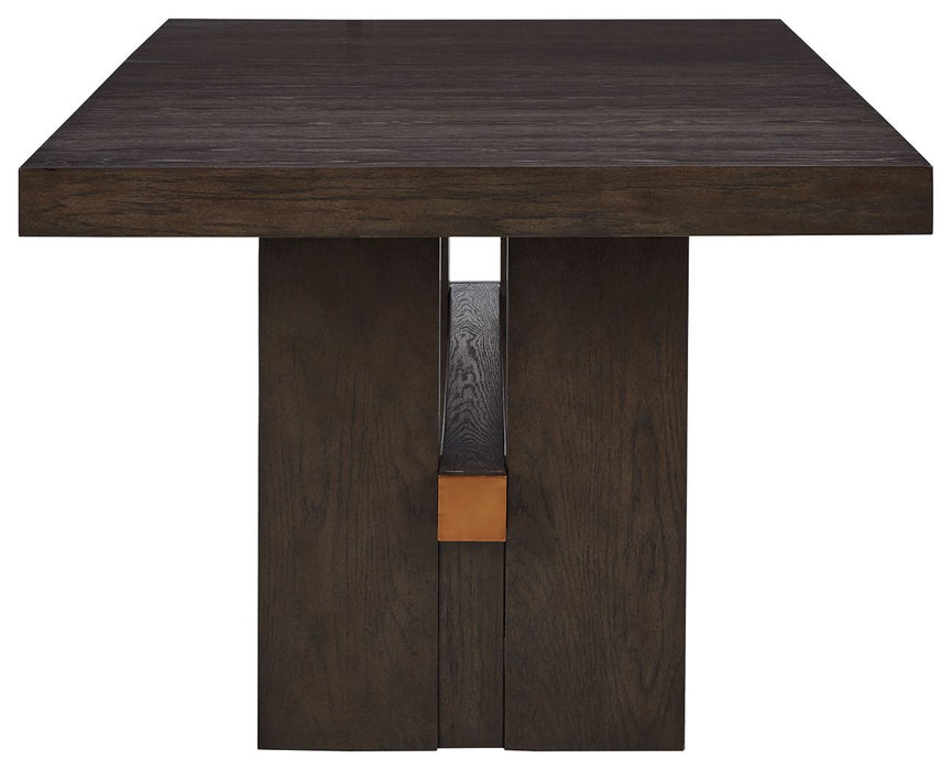 Burkhaus - Rectangular Dining Room Extension Table - Dark Brown