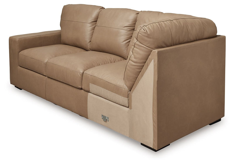 Bandon - Laf Sofa With Corner Wedge - Leather Match - Toffee