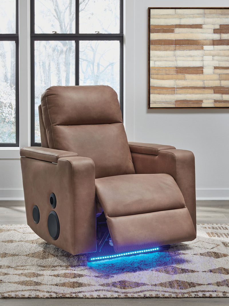 Lorrenton - Glider Power Recliner With Audio System - Caramel