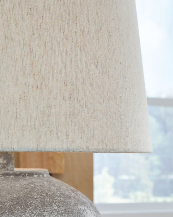 Dreward - Paper Table Lamp - Distressed Gray
