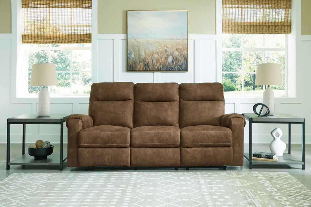 Edenwold - Reclining Sofa - Faux Leather - Brindle