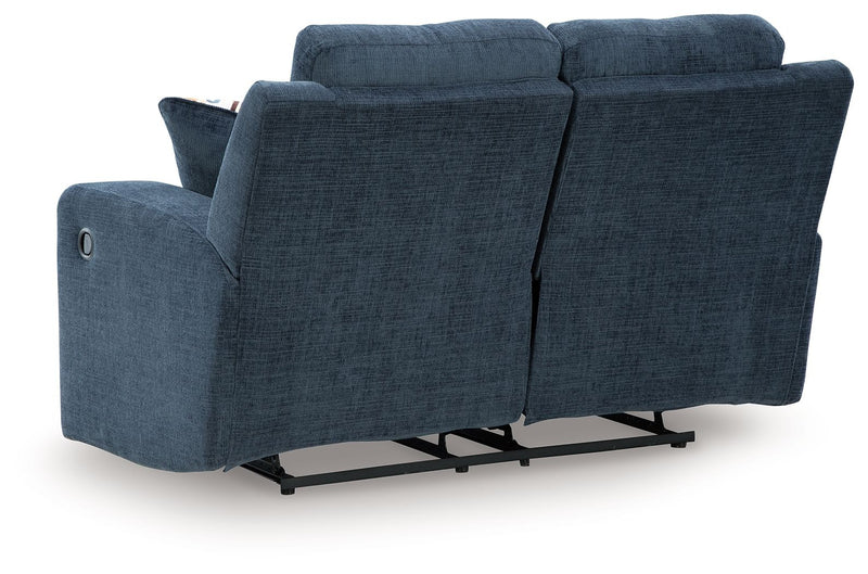 Danum - Reclining Loveseat - Fabric - Ink
