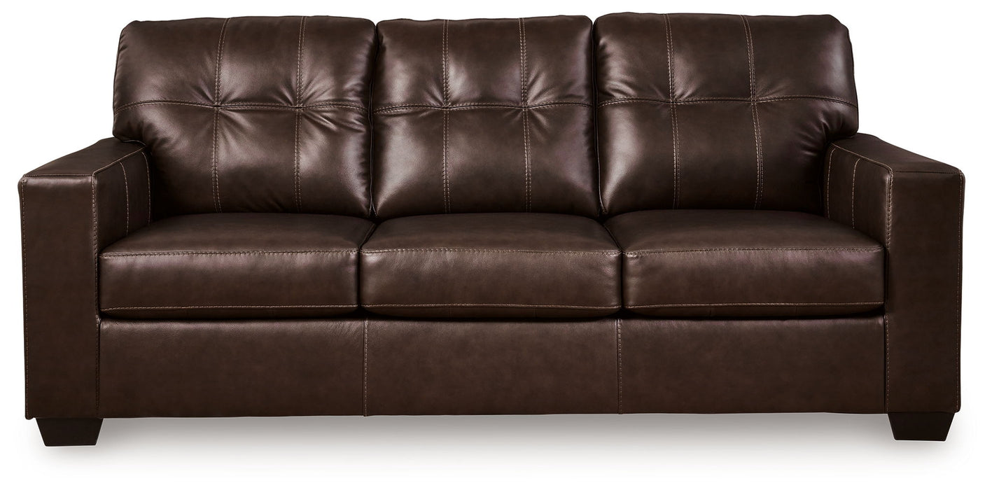 Santorine - Queen Sofa Sleeper - Leather Match - Dark Brown