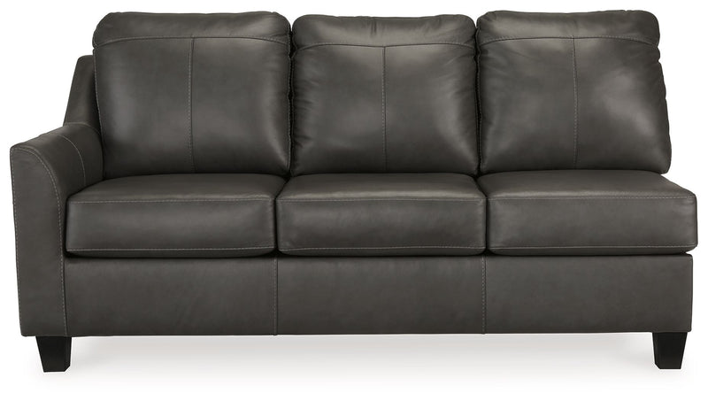 Valderno - Laf Sofa - Leather Match - Fog