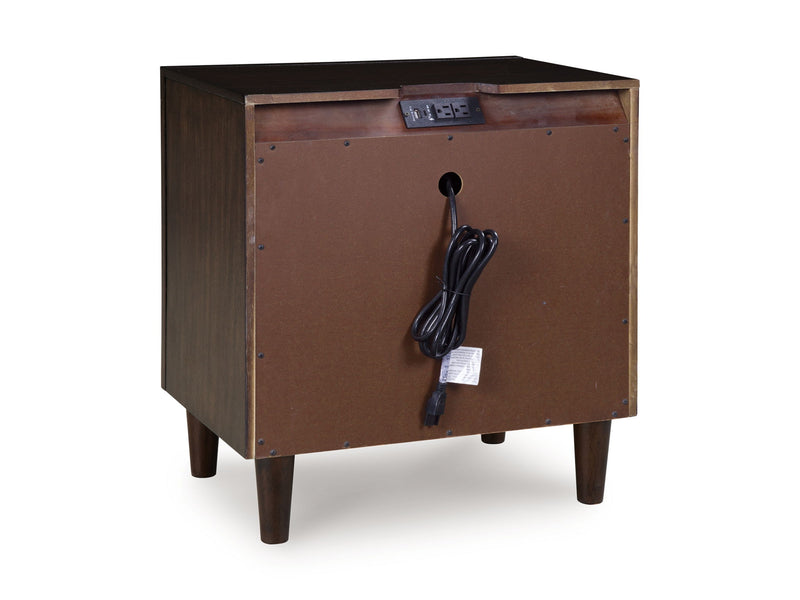 Dantenton - Two Drawer Night Stand - Merlot