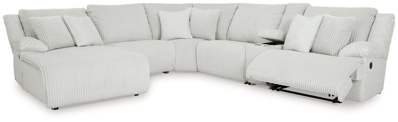 Top Tier - 6-Piece Reclining Sectional With Laf Chaise - Fabric - Alloy