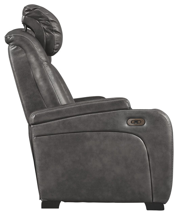 Turbulance - PWR REC Sofa with ADJ Headrest - Quarry