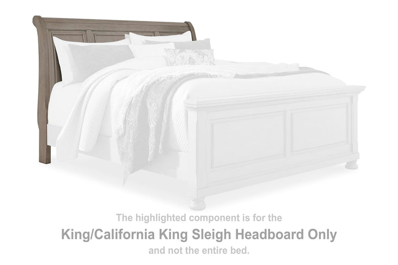 Lettner - King/Cal King Sleigh Headboard - Light Gray