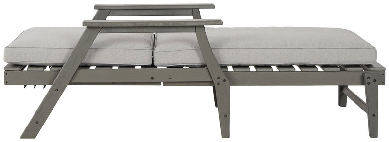 Visola - Chaise Lounge with Cushion - Gray
