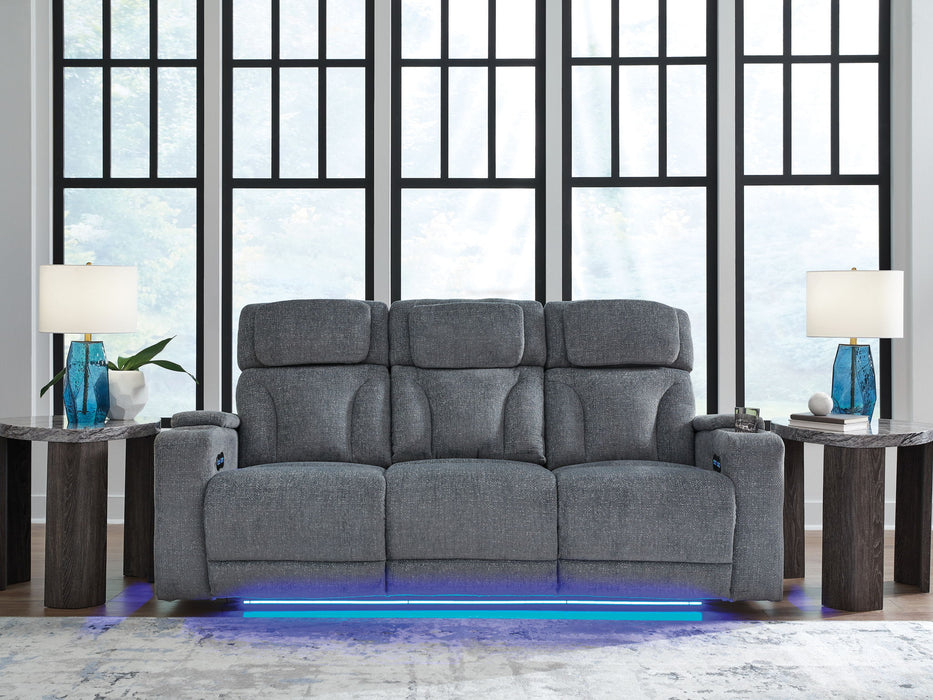 Studio Cave - Power Reclining Sofa - Steel