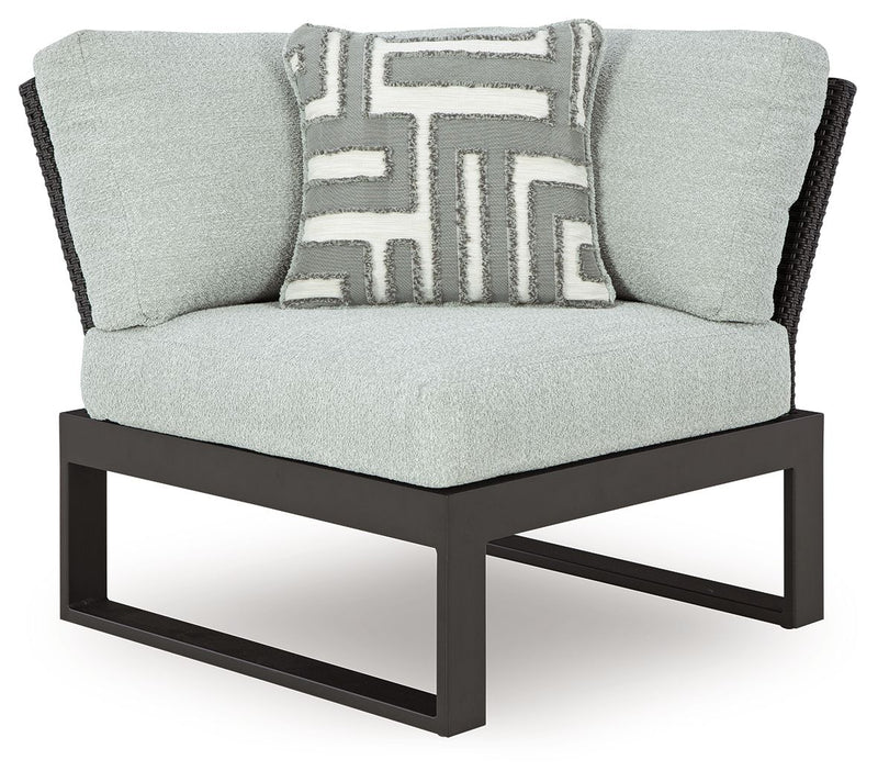 Beachloft - Corner With Cushion - Black / Gray