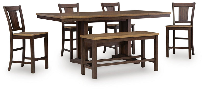 Rylandeen - Counter Height Extension Dining Table Set