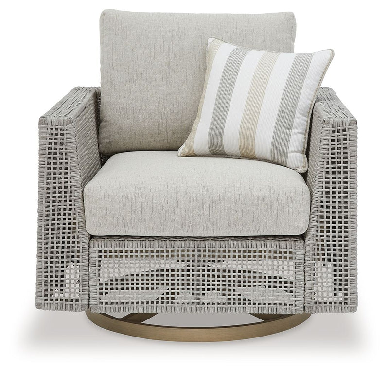 Seton Creek - Swivel Lounge With Cushion - Gray