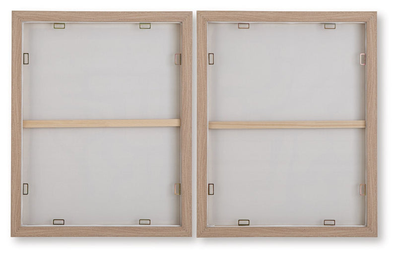 Waldett - Wall Art Set (Set of 2) - Beige / White