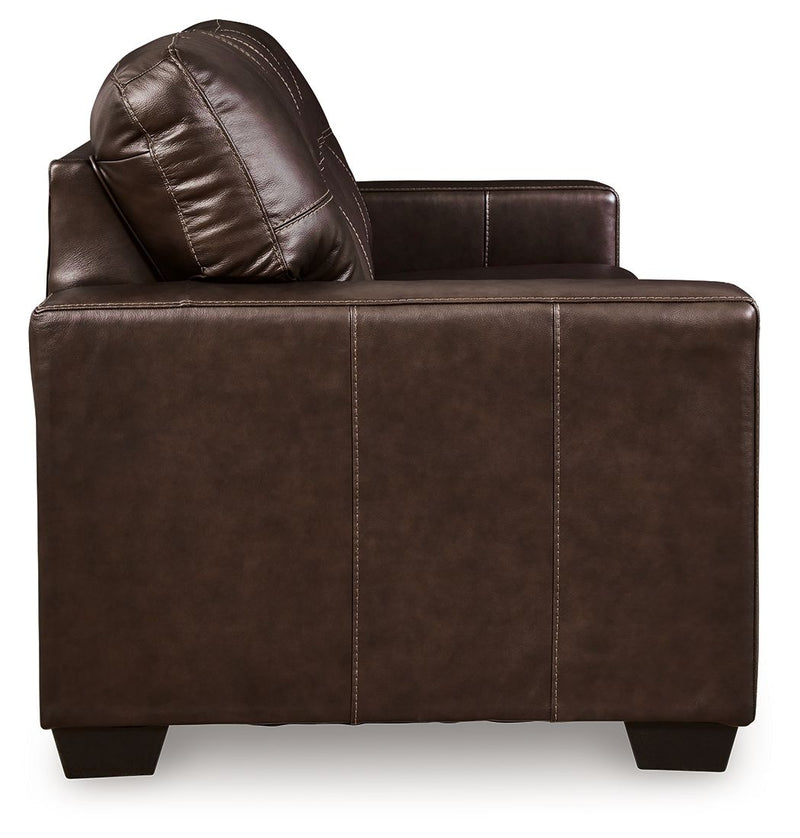 Santorine - Sofa - Leather Match - Dark Brown