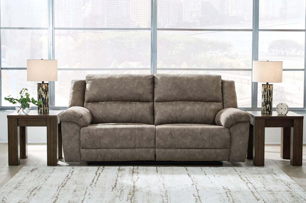 Laresview - 2 Seat Reclining Sofa - Faux Leather - Fossil