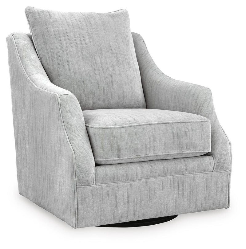 Gubbins - Swivel Accent Chair - Gray - Fabric